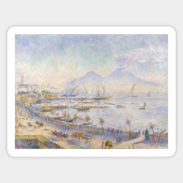 The Bay of Naples by Auguste Renoir Sticker by Classic Art Stall